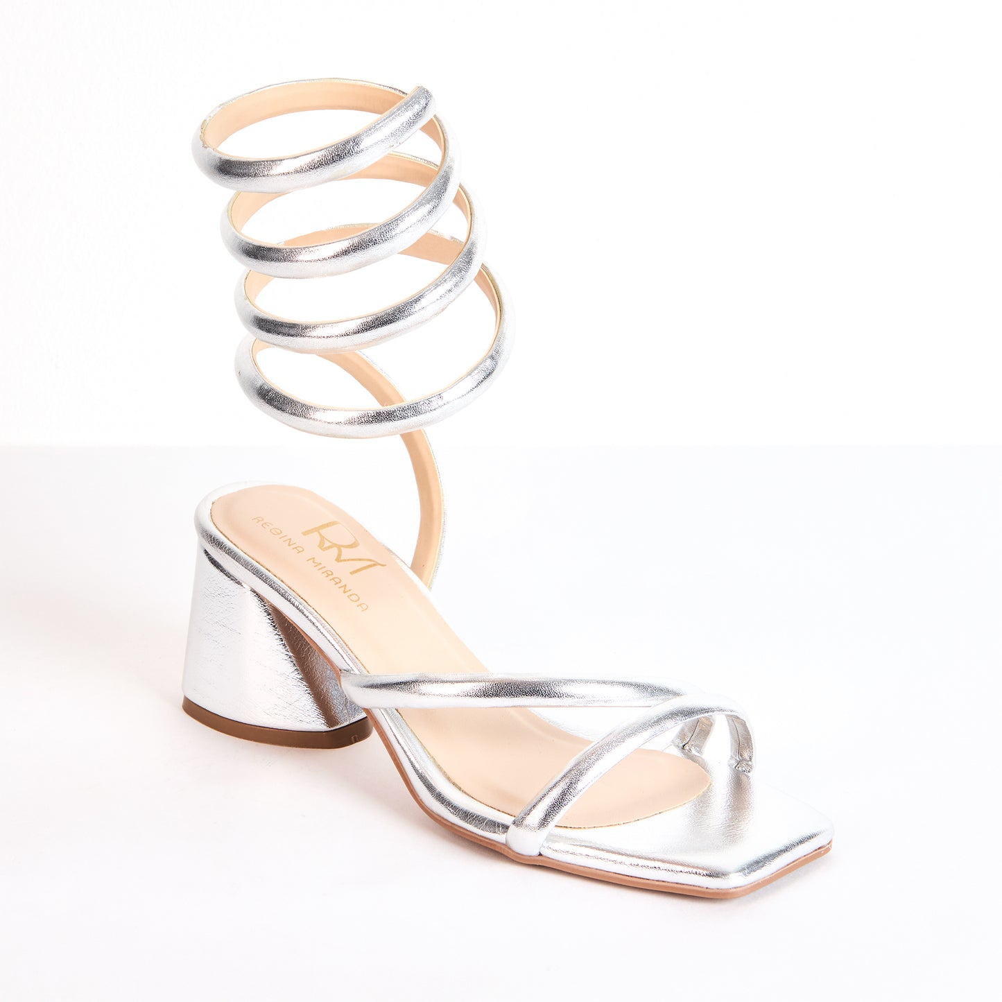Sandalias Espiral Plateado