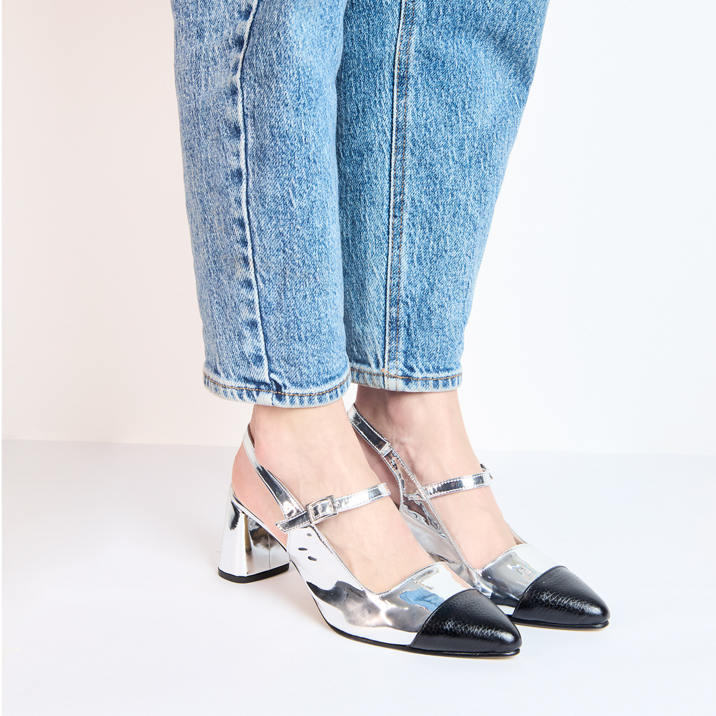 Tacones Espejo Negro