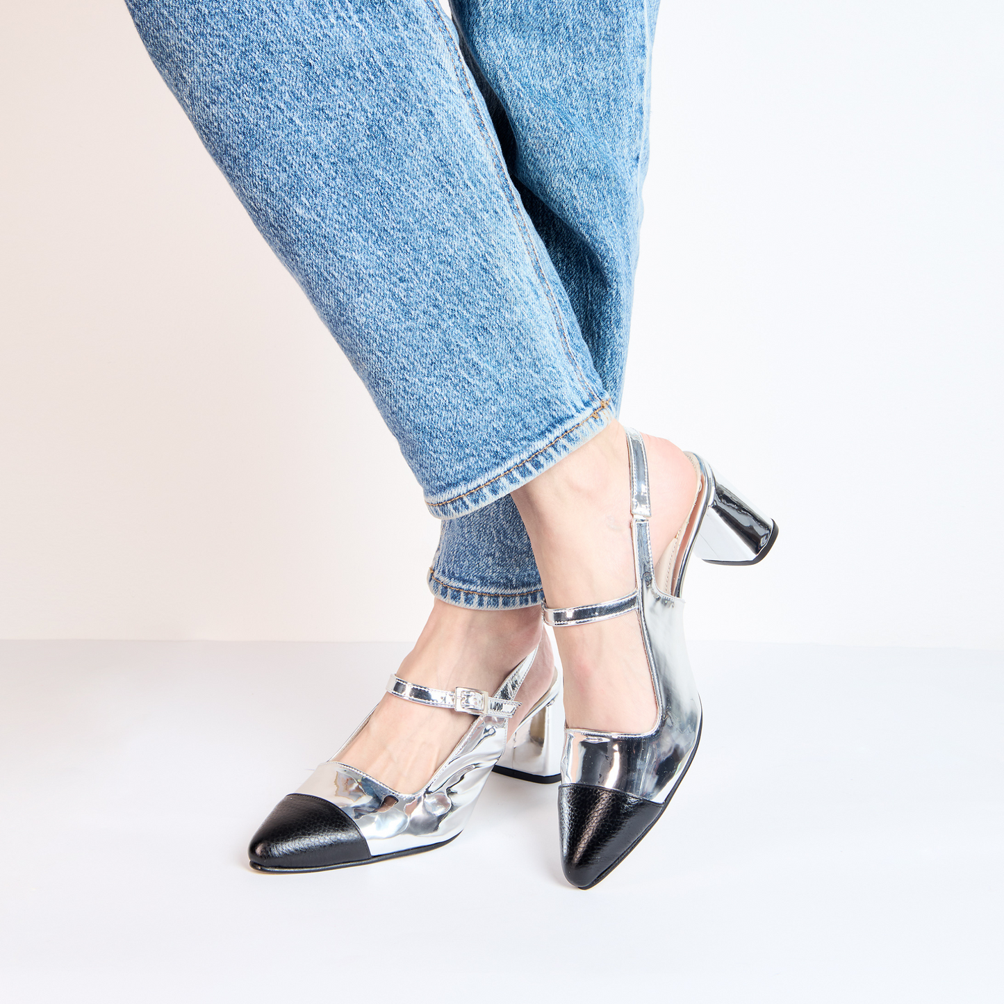 Tacones Espejo Negro