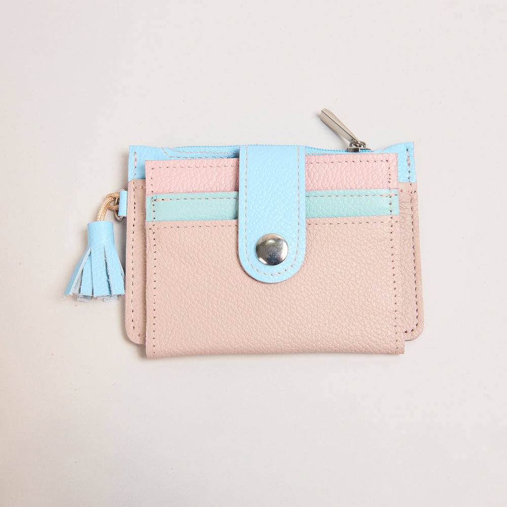 Mini Billetera Durazno, Rosa & Azul