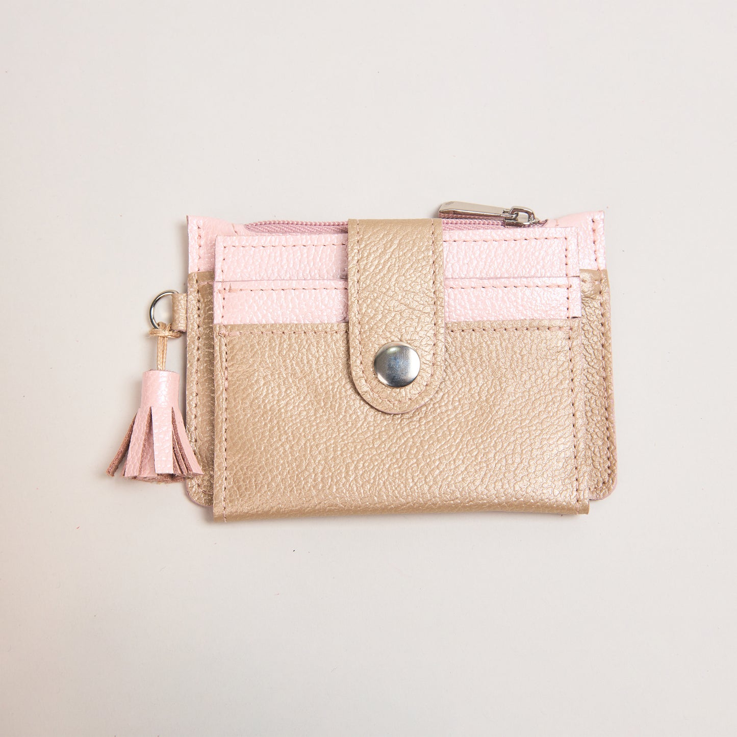 Mini Billetera Ocre & Rosa