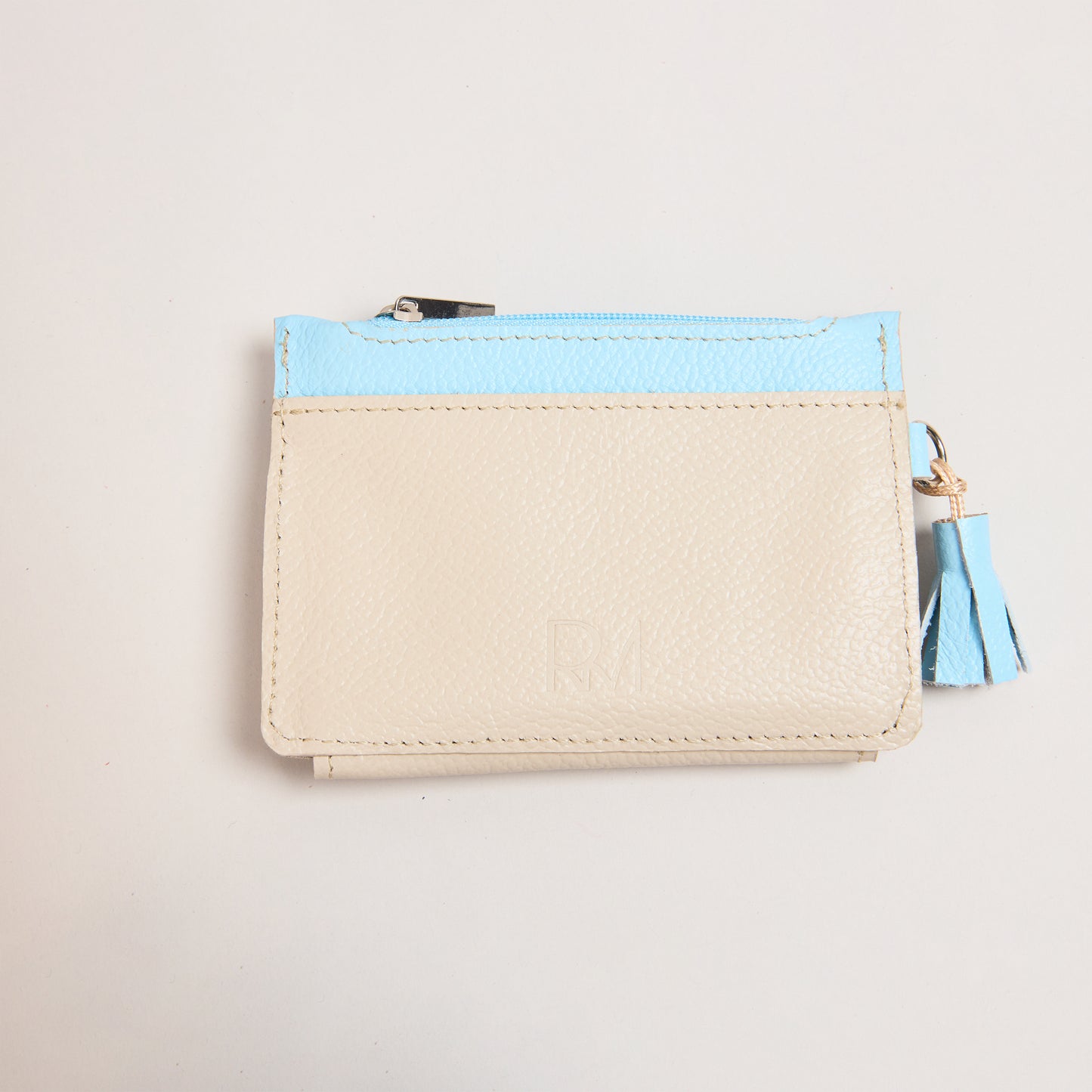 Mini Billetera Crema, Azul & Lila