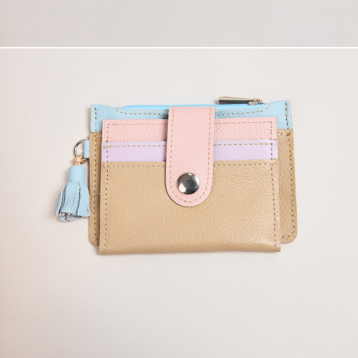 Mini Billetera Camel, Lila, Rosa, Azul