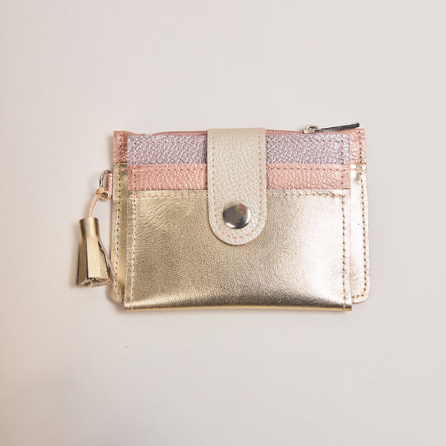 Mini Billetera Dorado Rosa
