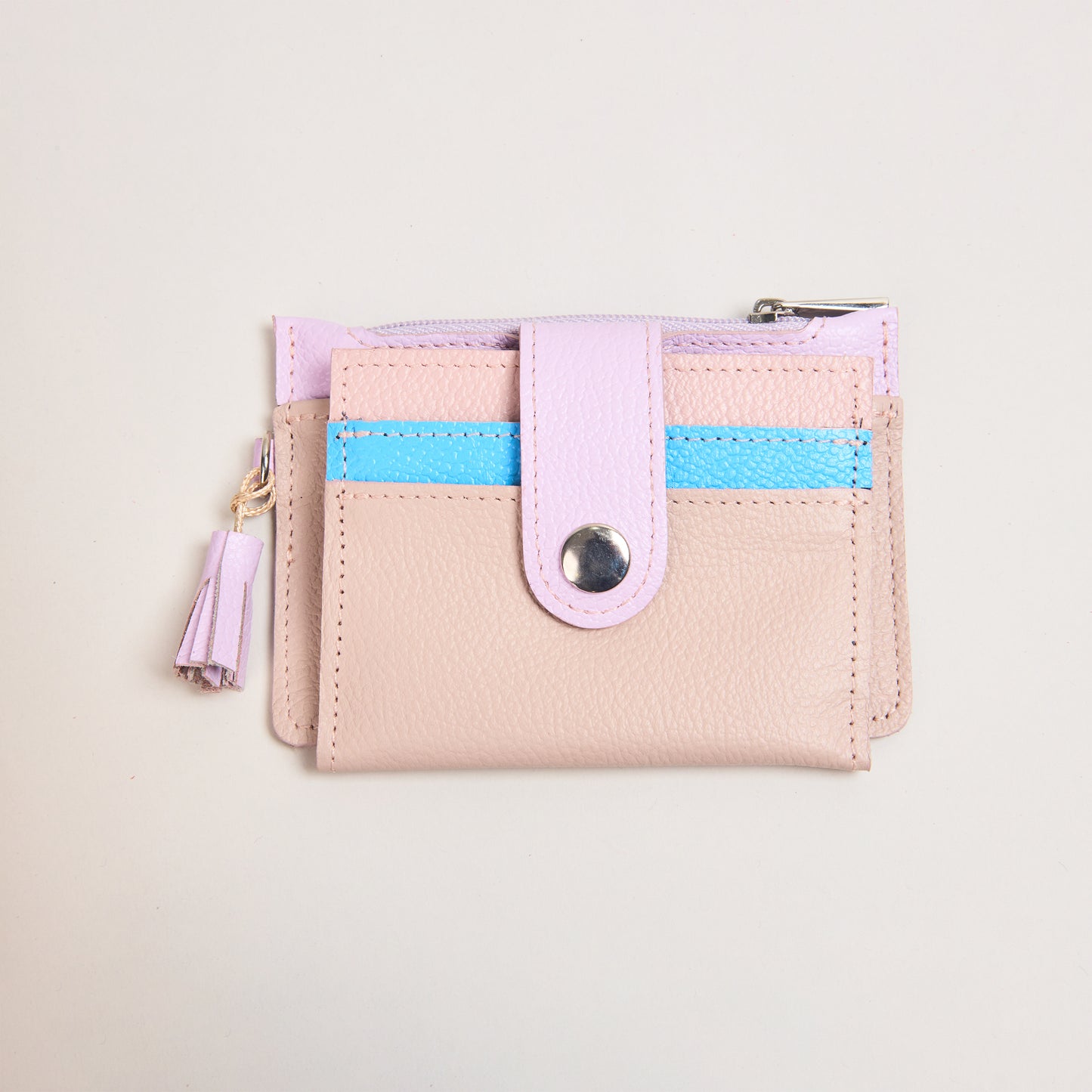 Mini Billetera Durazno, Lila & Azul