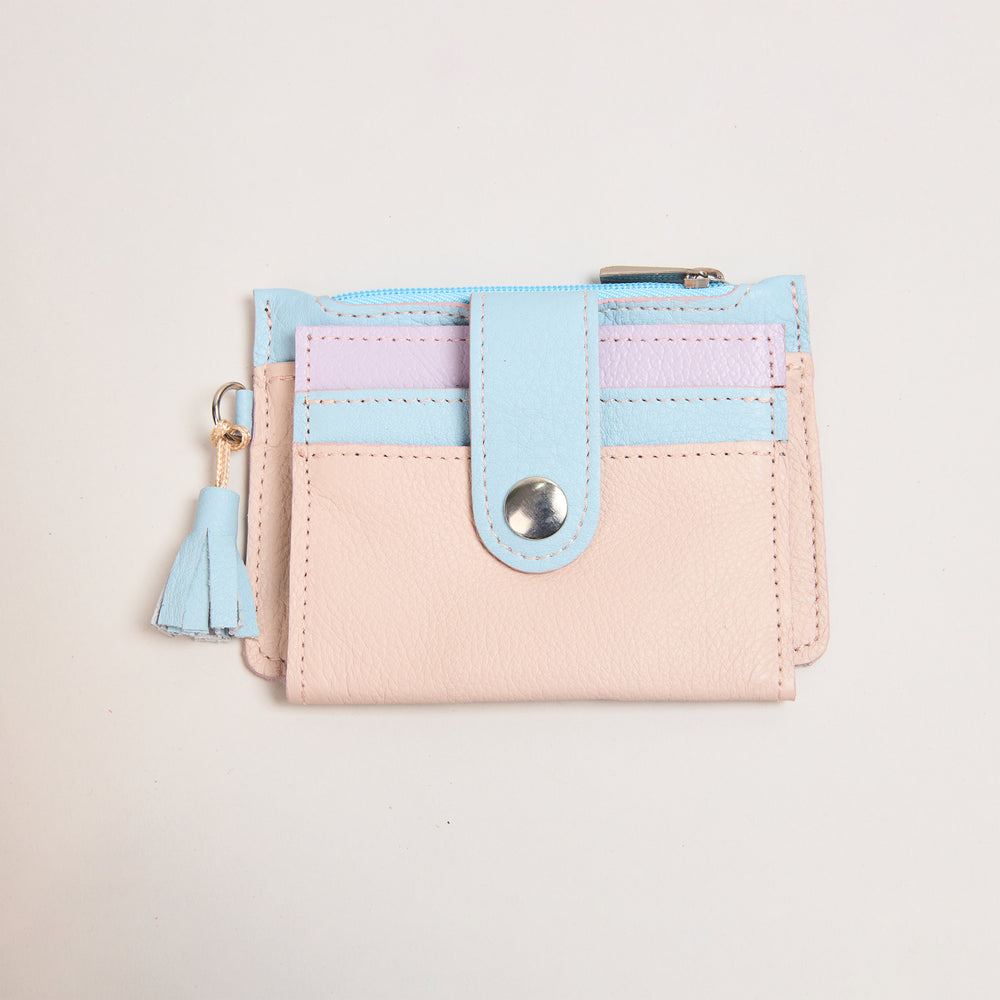 Mini Billetera Durazno & Azul