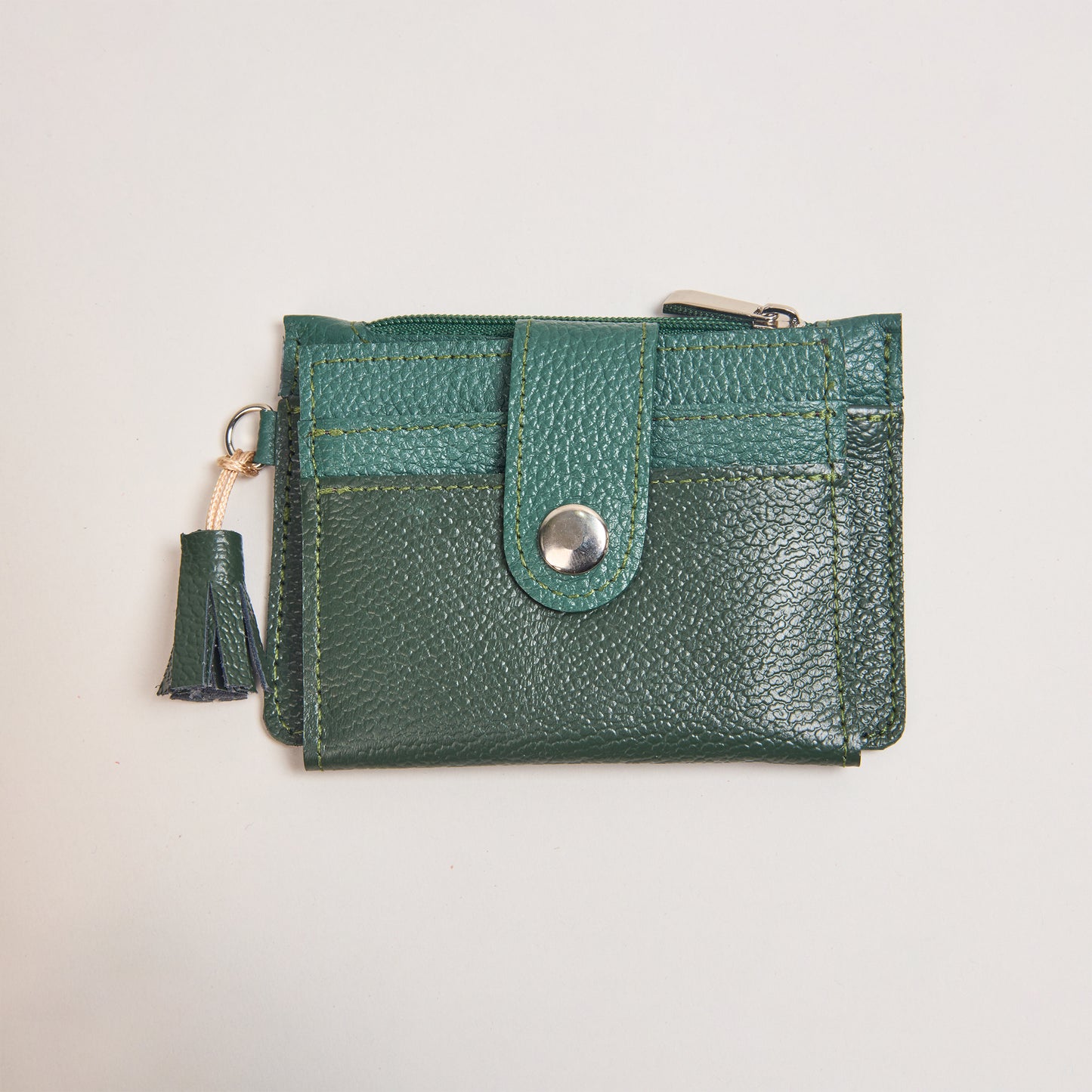 Mini Billetera Verde Doble