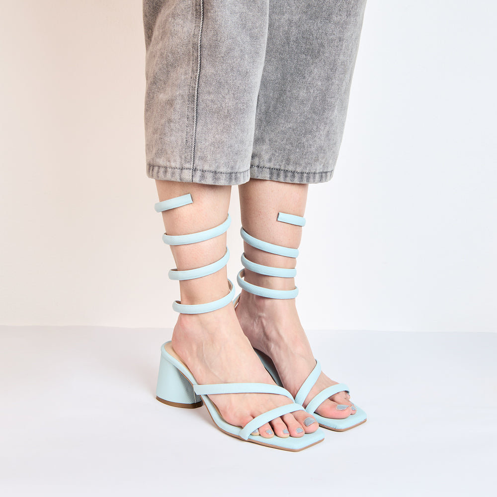 Sandalias Espiral Azul Celeste