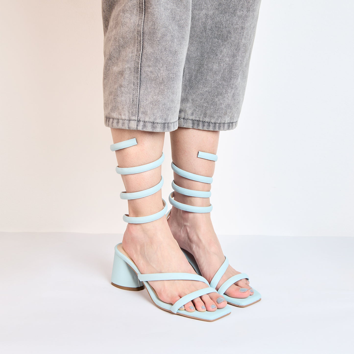 Sandalias Espiral Azul Celeste