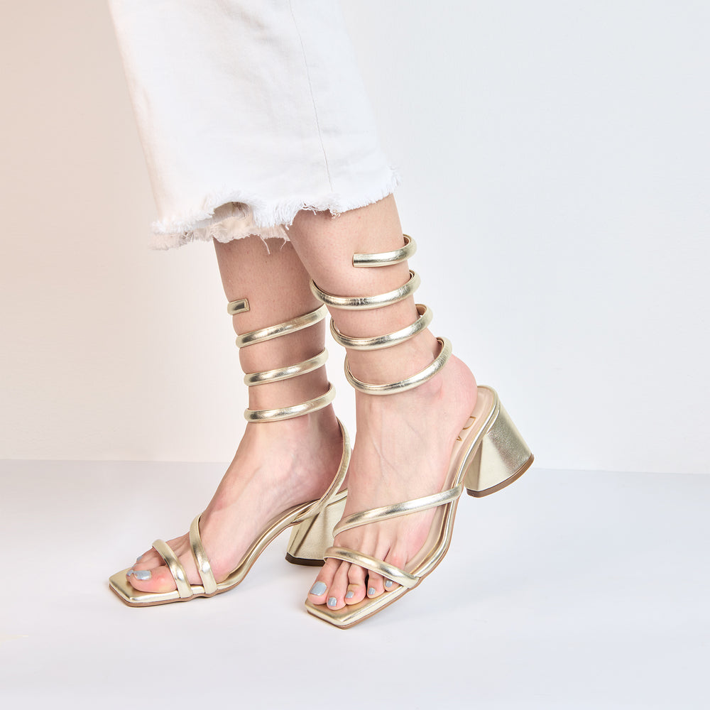 Sandalias Espiral Dorado
